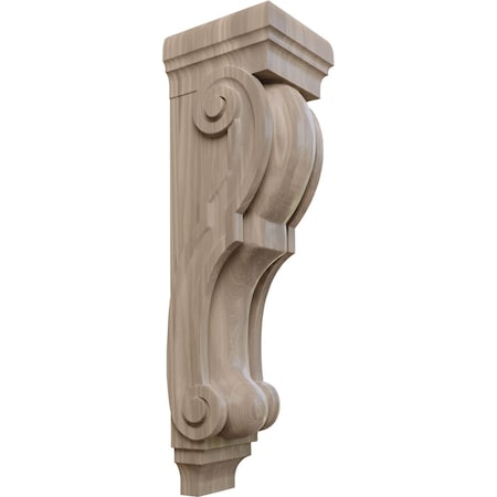Ekena Millwork 9"W x 10"D x 34"H Super Jumbo Traditional Wood Corbel, Walnut CORW09X10X34TRWA